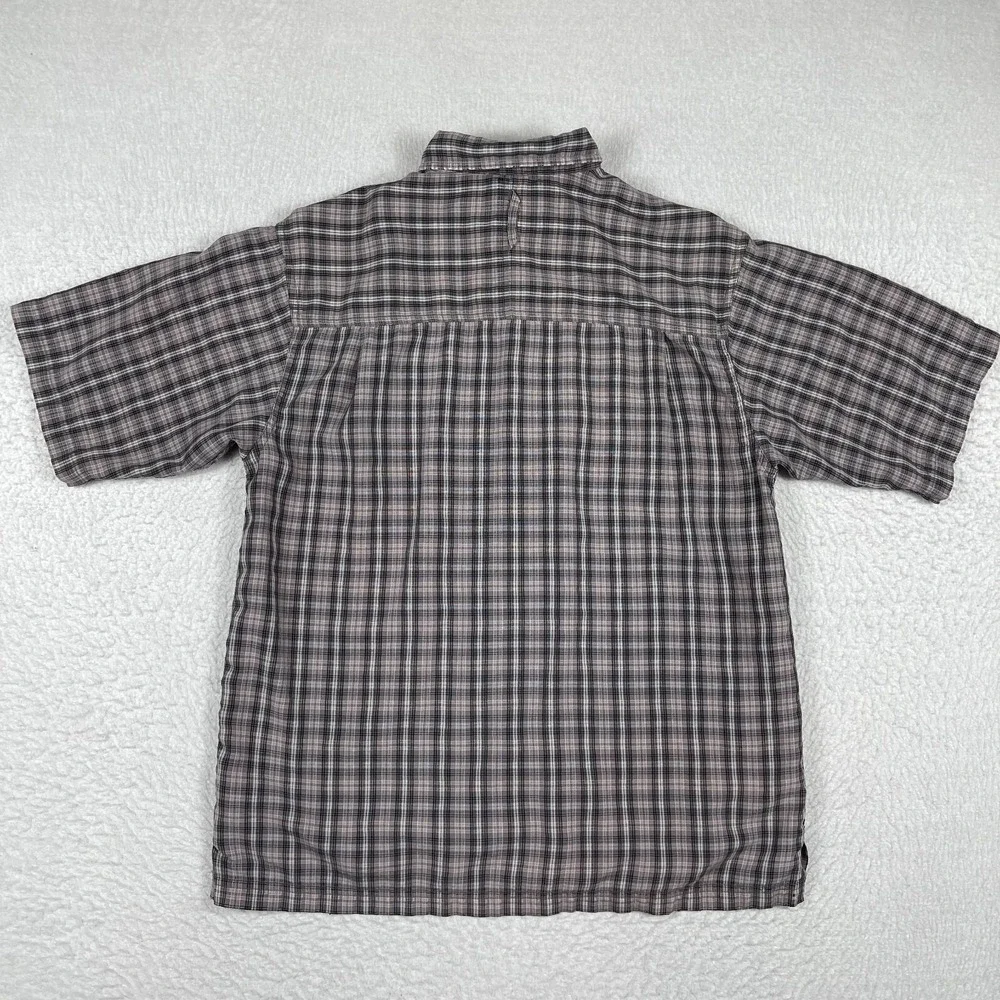 The North Face Shirt Mens Medium Purple‎ Plaid Outdoors Hiking Camping Travel